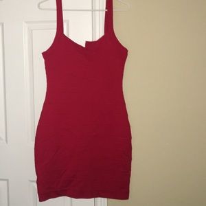 Red mini valentines day body-con express dress